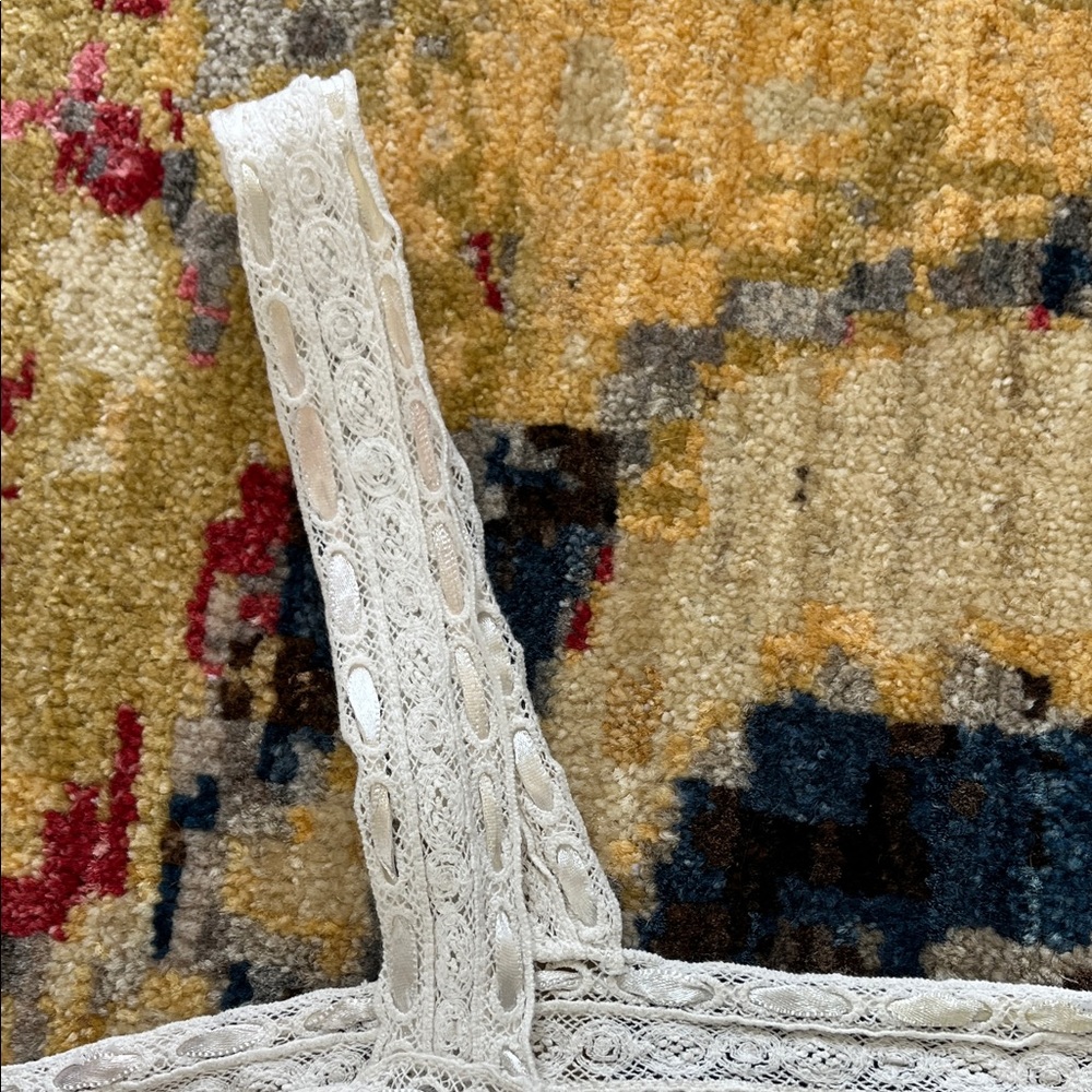 LoveShackFancy Ivory Lace-Trim Button Front Top - Picture 4 of 6